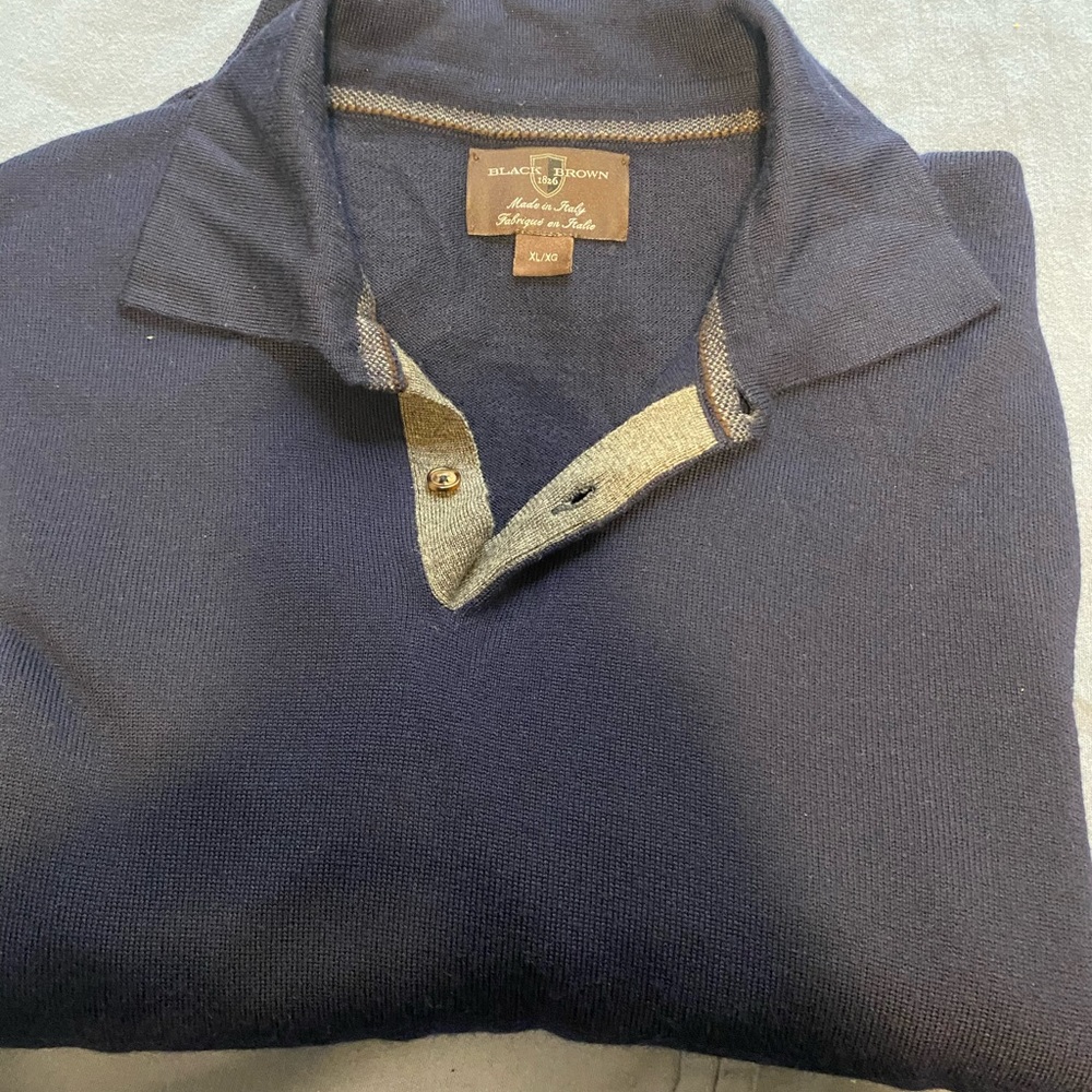 BlackBrown 100% Fine Italian Wool Sweater